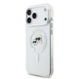 Karl Lagerfeld IML K&CH Heads Metal Frame MagSafe Zadní Kryt pro iPhone 17 Pro Max Transparent