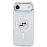 Karl Lagerfeld IML K&CH Heads Metal Frame MagSafe Zadní Kryt pro iPhone 17 Air Transparent