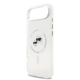 Karl Lagerfeld IML K&CH Heads Metal Frame MagSafe Zadní Kryt pro iPhone 17 Air Transparent