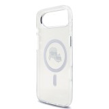 Karl Lagerfeld IML K&CH Heads Metal Frame MagSafe Zadní Kryt pro iPhone 17 Air Transparent