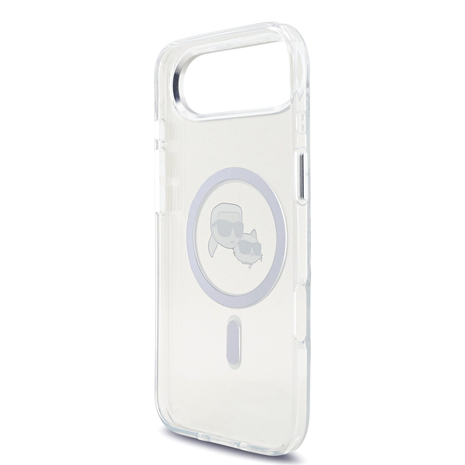 Karl Lagerfeld IML K&CH Heads Metal Frame MagSafe Zadní Kryt pro iPhone 17 Air Transparent