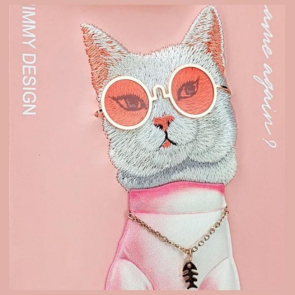 NIMMY case GLASSES COOL CAT for IPHONE 15 Pro Max pink