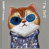 NIMMY case GLASSES COOL CAT for IPHONE 16 Pro Max gray