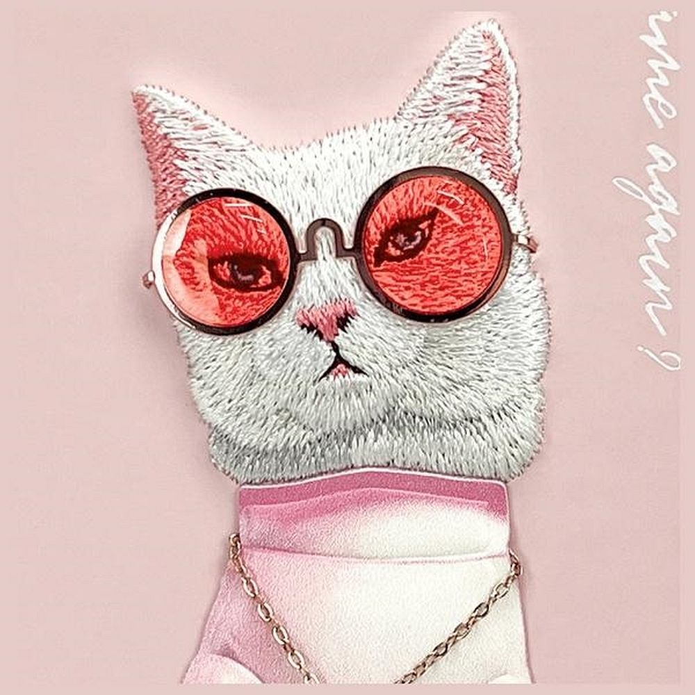 Zadní kryt NIMMY case GLASSES COOL CAT pro Apple iPhone 15, růžová