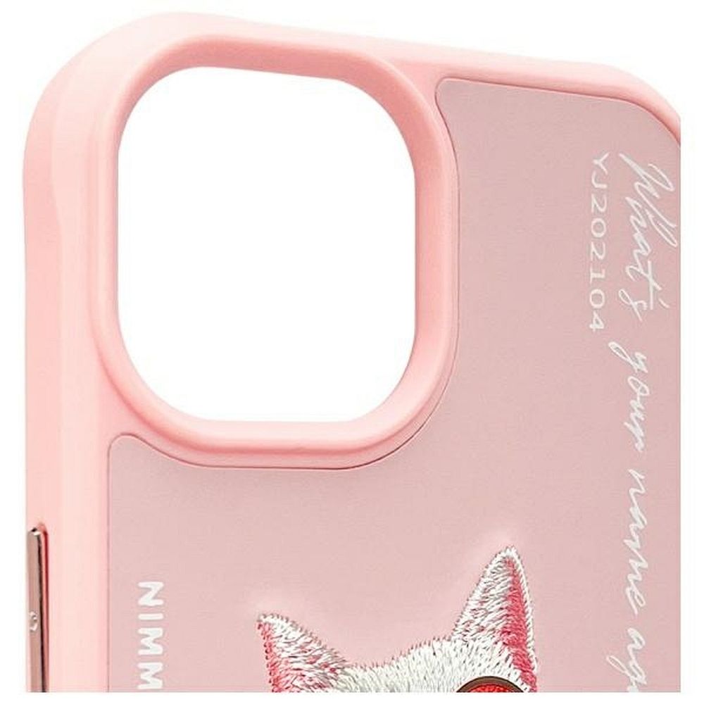 Zadní kryt NIMMY case GLASSES COOL CAT pro Apple iPhone 15, růžová