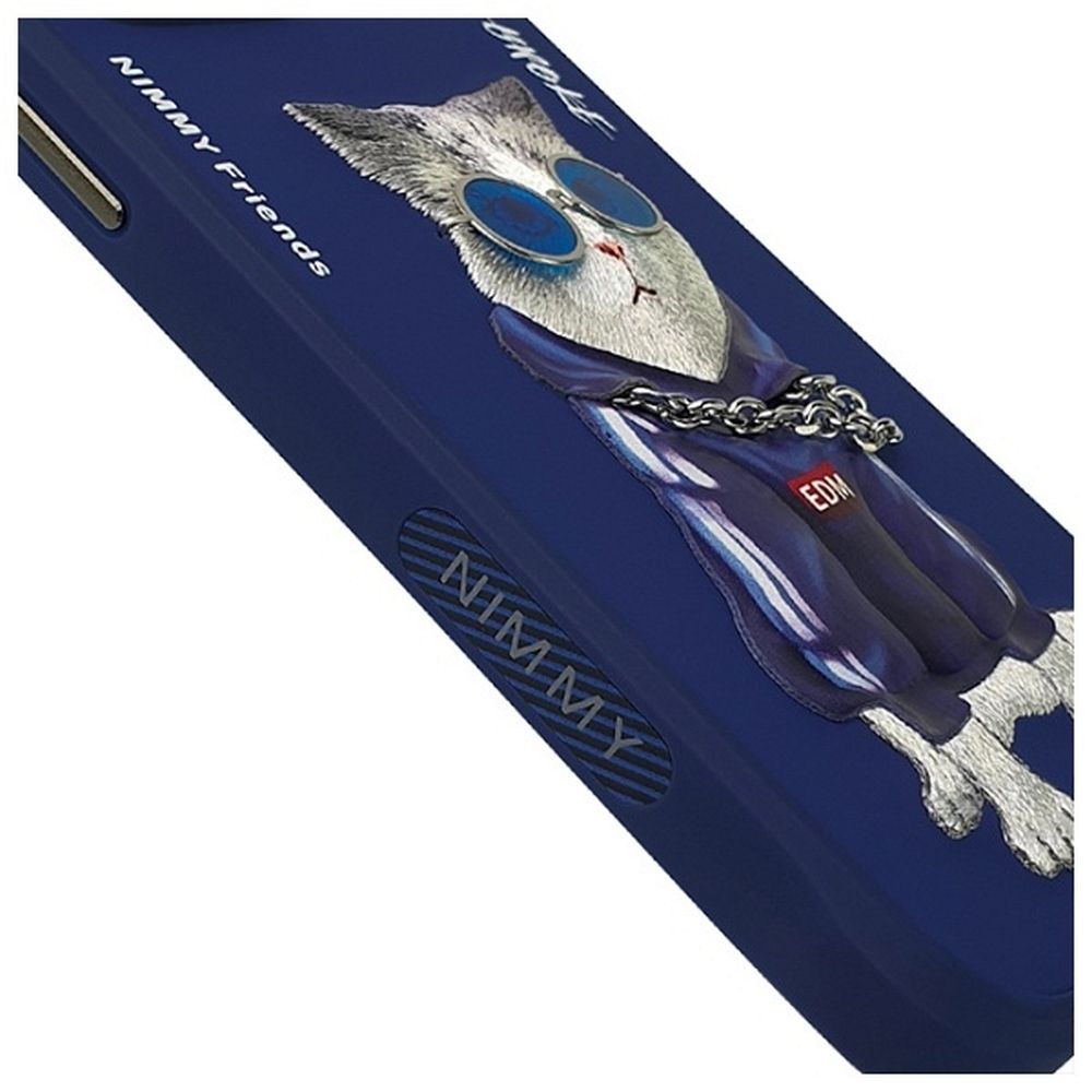 NIMMY case GLASSES COOL CAT for IPHONE 15 Pro Max blue