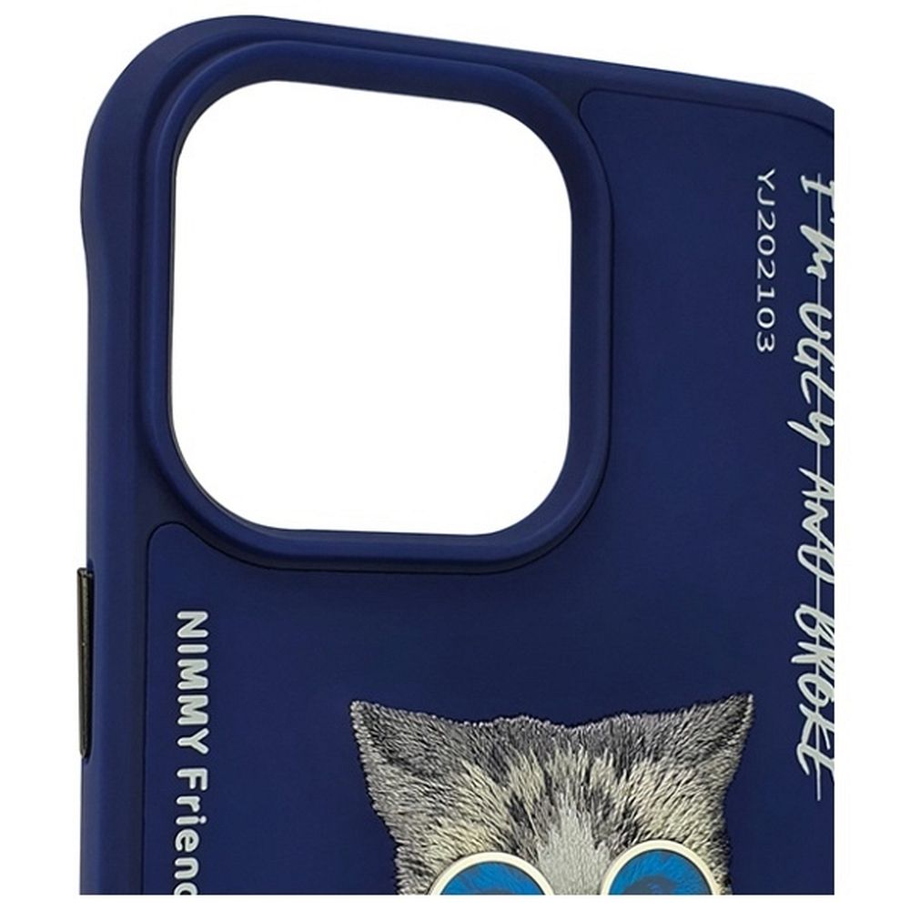 NIMMY case GLASSES COOL CAT for IPHONE 15 Pro Max blue