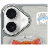NIMMY case GLASSES COOL CAT compatible with MagSafe for IPHONE 16 gray
