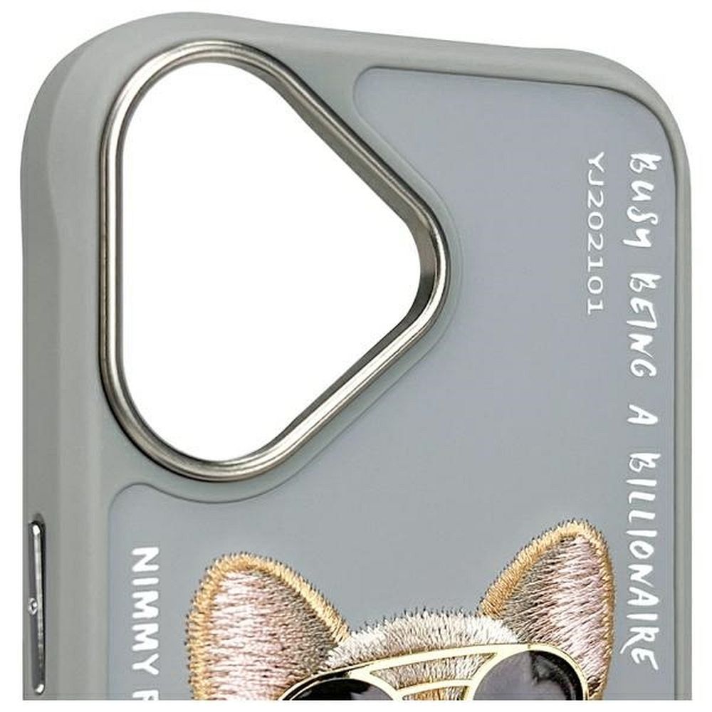 NIMMY case GLASSES COOL DOG for IPHONE 16 gray