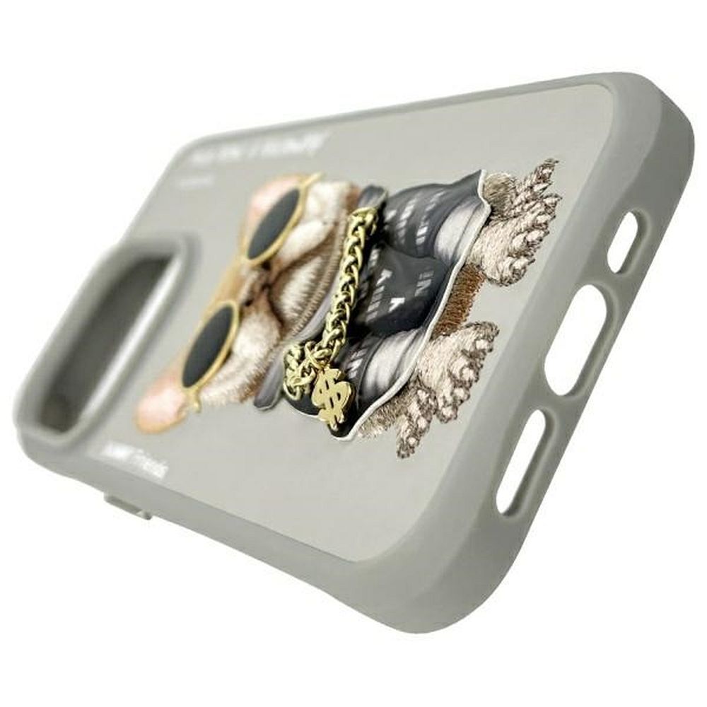 NIMMY case GLASSES COOL DOG for IPHONE 15 Pro gray