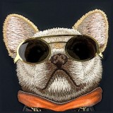 NIMMY case GLASSES COOL DOG for IPHONE 16 black