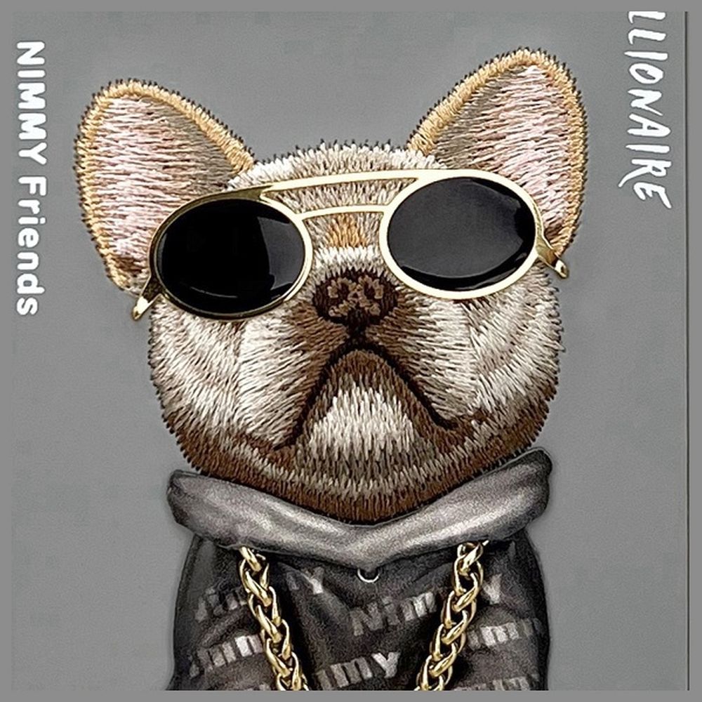 NIMMY case GLASSES COOL DOG for IPHONE 16 Pro Max gray