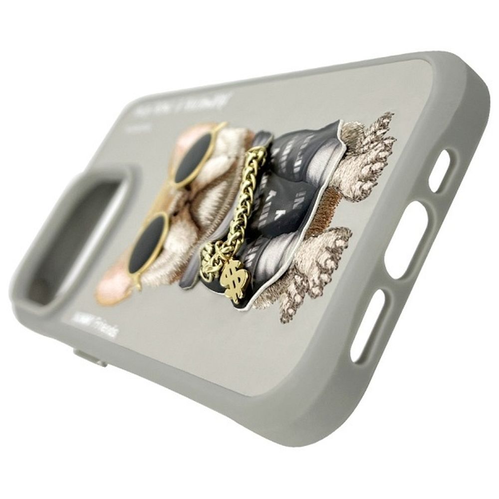 NIMMY case GLASSES COOL DOG for IPHONE 15 Pro Max gray