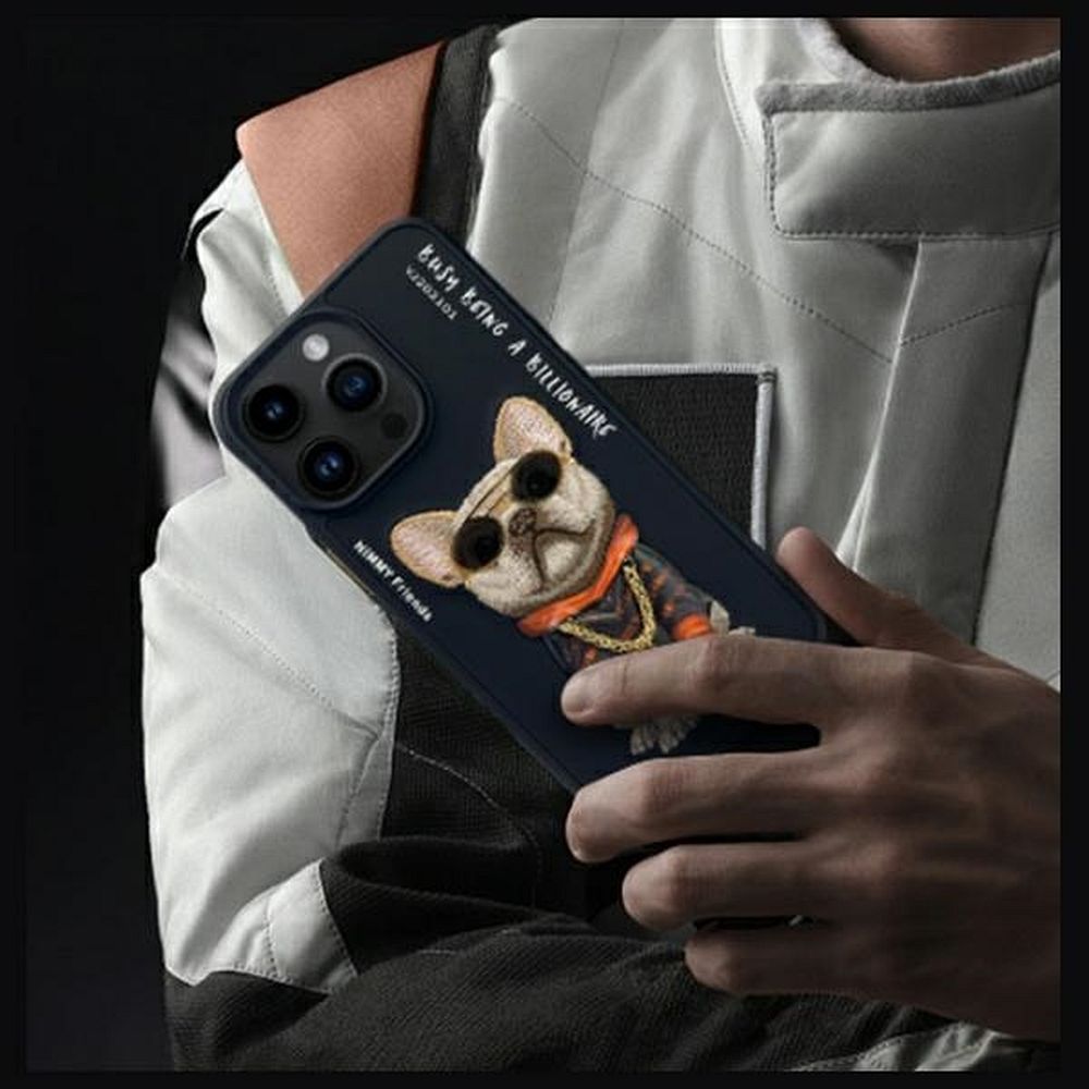NIMMY case GLASSES COOL DOG for IPHONE 15 Pro Max black