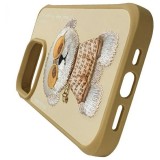 NIMMY case GLASSES COOL DOG for IPHONE 15 Pro khaki
