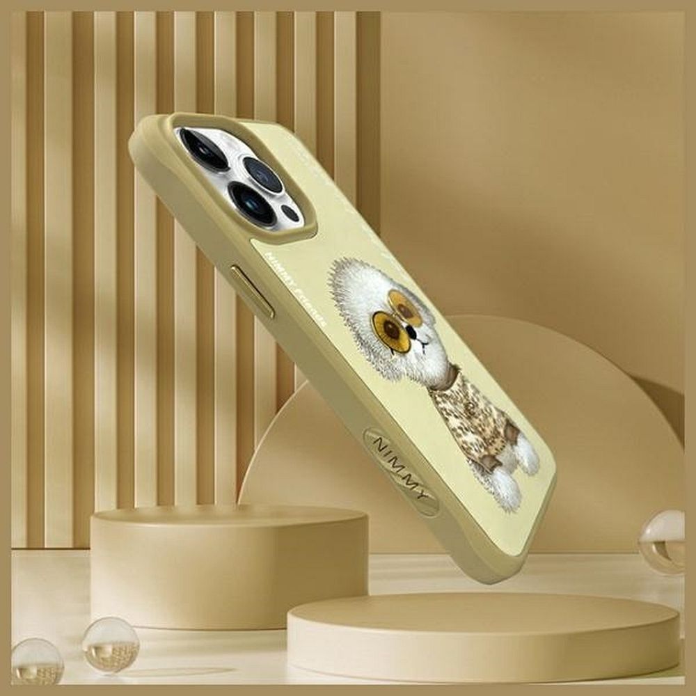 NIMMY case GLASSES COOL DOG for IPHONE 15 Pro khaki