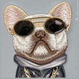 NIMMY case GLASSES COOL DOG for IPHONE 15 gray