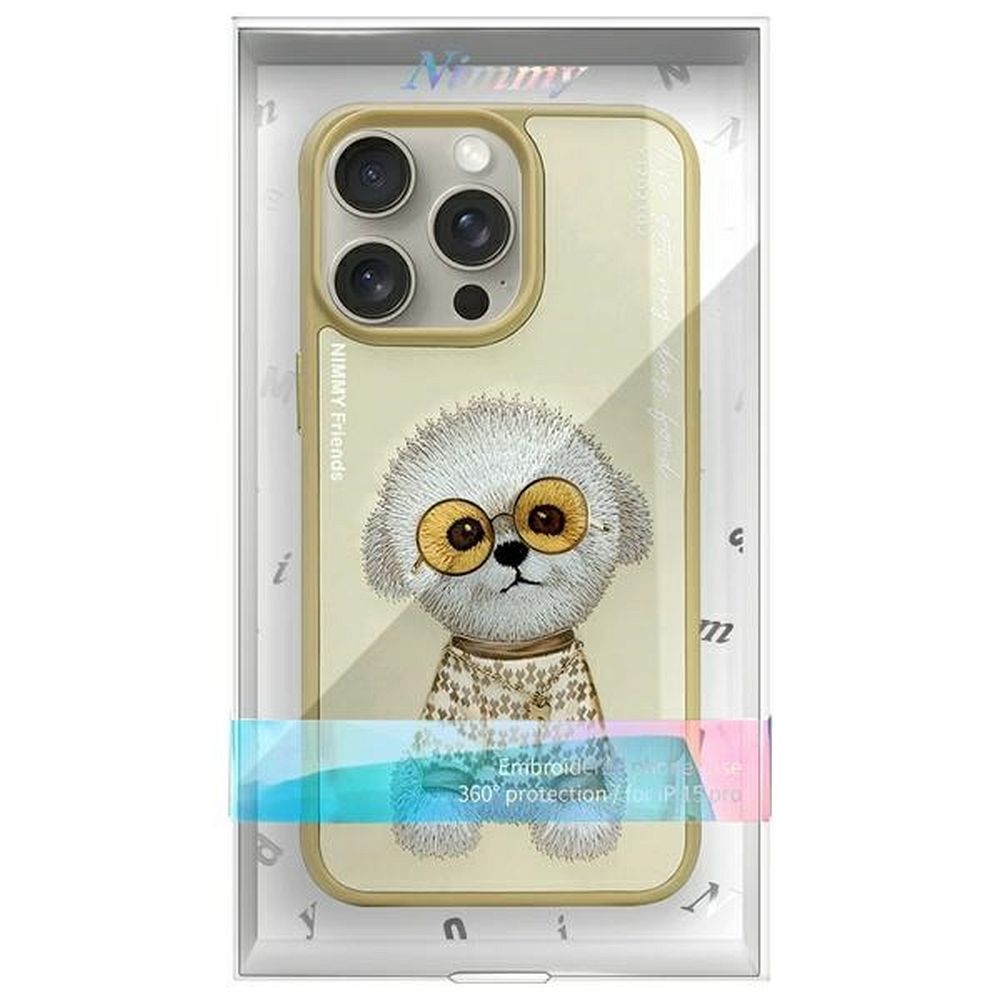 NIMMY case GLASSES COOL DOG for IPHONE 15 Pro Max khaki