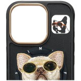 NIMMY case GLASSES COOL DOG compatible with MagSafe for IPHONE 16 Pro Max black