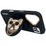 NIMMY case GLASSES COOL DOG compatible with MagSafe for IPHONE 16 black