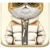 Zadní kryt NIMMY case COOL&CUTE 2.0 Cat pro Apple iPhone 15 Pro, khaki