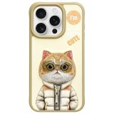 Zadní kryt NIMMY case COOL&CUTE 2.0 Cat pro Apple iPhone 16 Pro Max, khaki