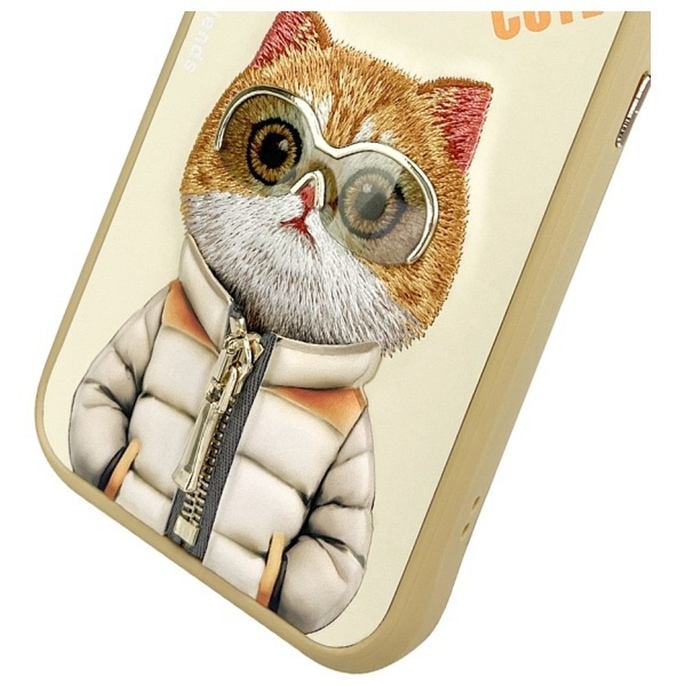 Zadní kryt NIMMY case COOL&CUTE 2.0 Cat pro Apple iPhone 16 Pro Max, khaki