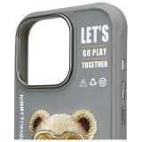 Zadní kryt NIMMY case COOL&CUTE 2.0 Bear pro Apple iPhone 16 Pro Max, šedá
