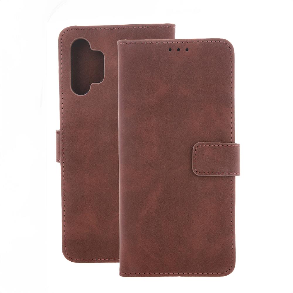 Flipové pouzdro Smart Velvet pro Samsung Galaxy A56 5G, hnědá
