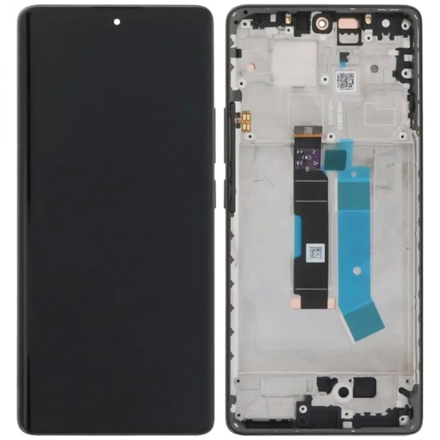 LCD display + dotyková deska + přední kryt pro Xiaomi Redmi Note 14 Pro 4G, black (Service Pack)