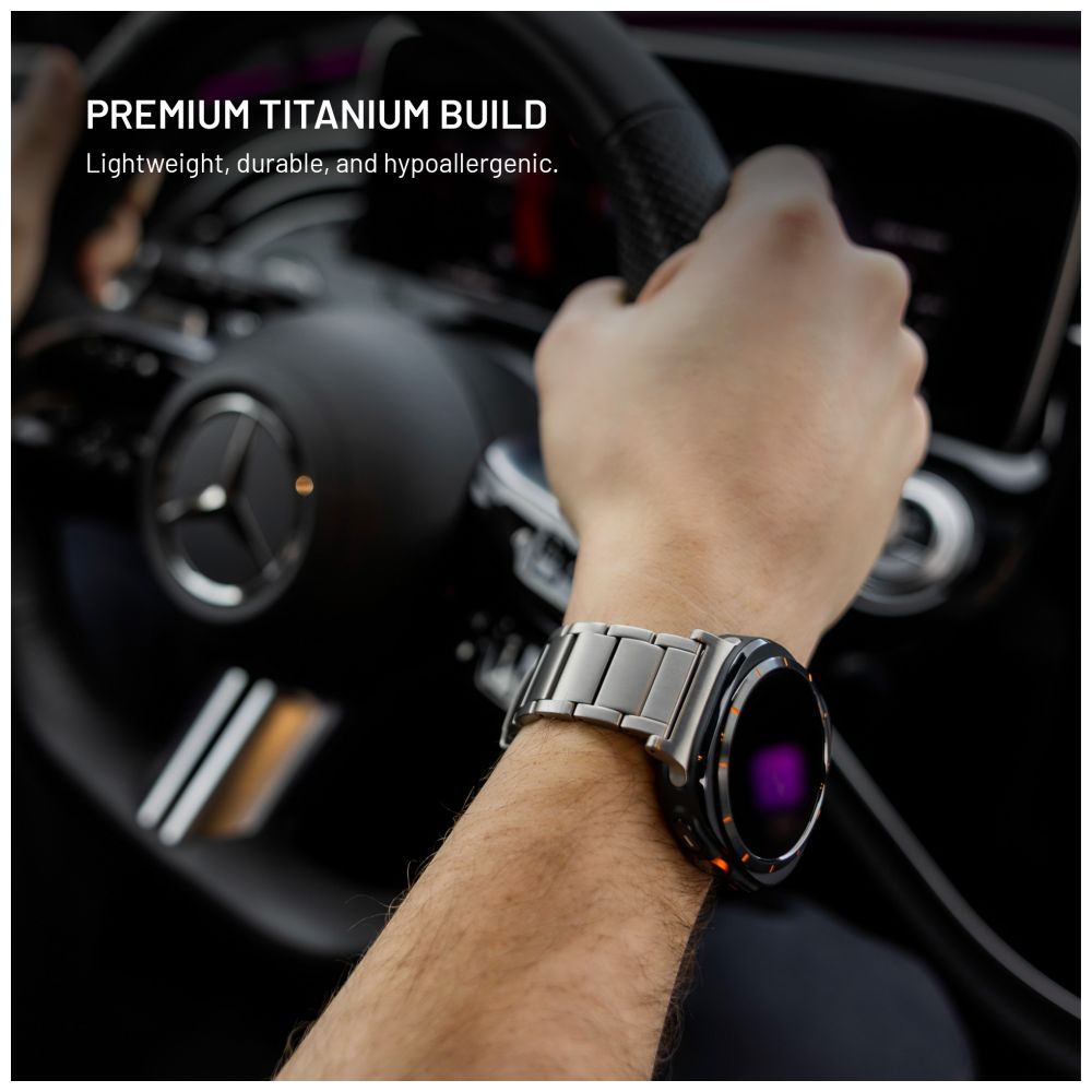 Titanový řemínek FIXED Titanium Strap pro Garmin QuickFit 26mm, přírodní titan