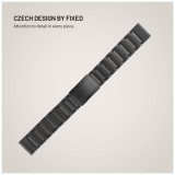 Titanový řemínek FIXED Titanium Strap pro Garmin QuickFit 22mm, černý