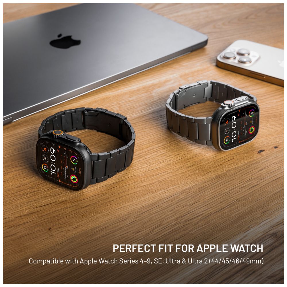 Titanový řemínek FIXED Titanium Strap pro Apple Watch 44/45/46/49mm, přírodní titan