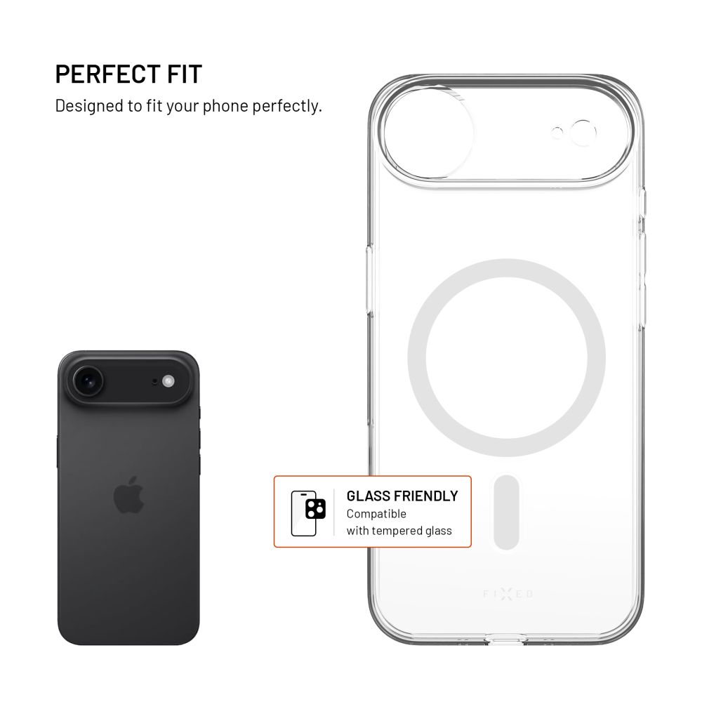 Zadní kryt FIXED MagShell s podporou MagSafe pro Apple iPhone Air, čirý