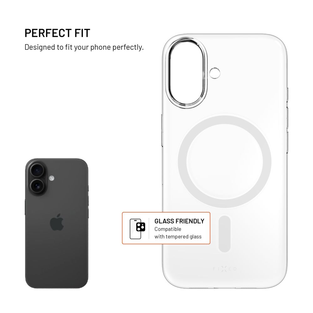 Zadní kryt FIXED MagShell s podporou Magsafe pro Apple iPhone 17, čirý