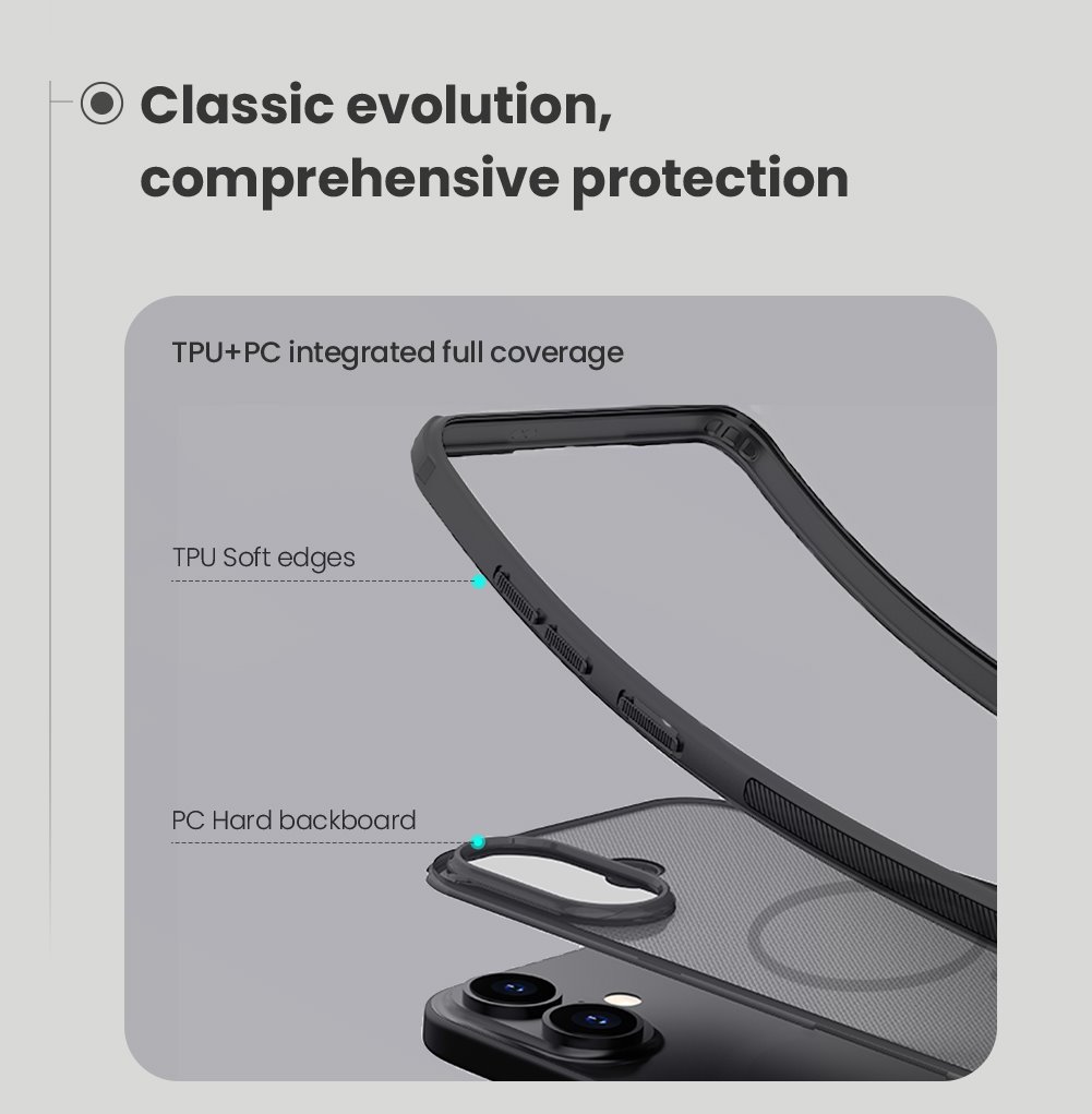 Nillkin Super Frosted PRO Magnetic Zadní Kryt pro Apple iPhone 17 Transparent Black