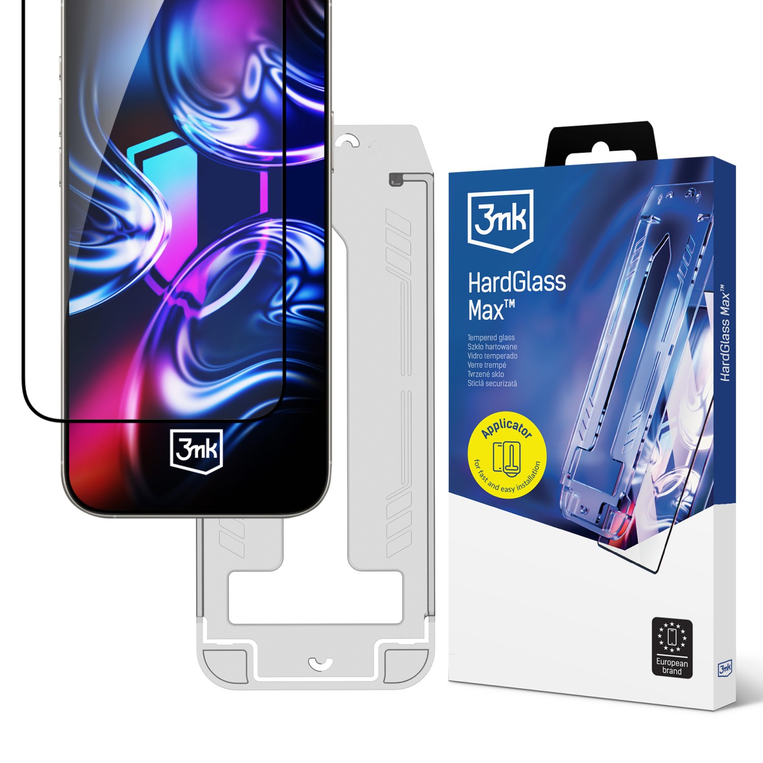 Tvrzené sklo 3mk Hardglass Max FrameFit pro Apple iPhone 15 Pro