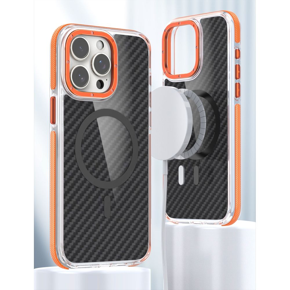 FIBER Case comapitble with MagSafe for XIAOMI Redmi 14C / POCO C75 4G orange