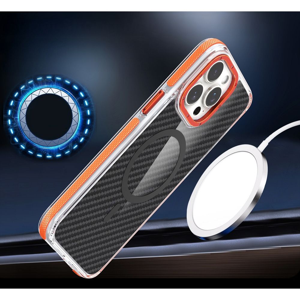 FIBER Case comapitble with MagSafe for XIAOMI Redmi 14C / POCO C75 4G orange