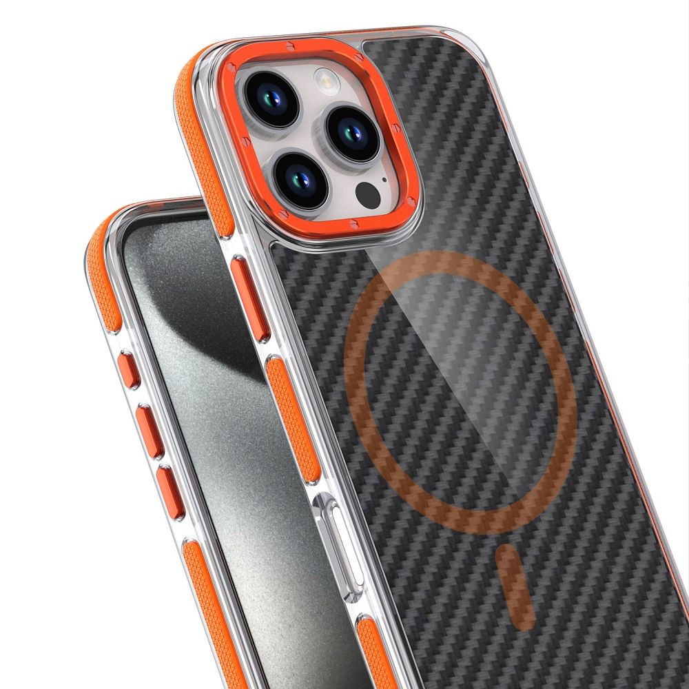 FIBER Case comapitble with MagSafe for XIAOMI Redmi 14C / POCO C75 4G orange