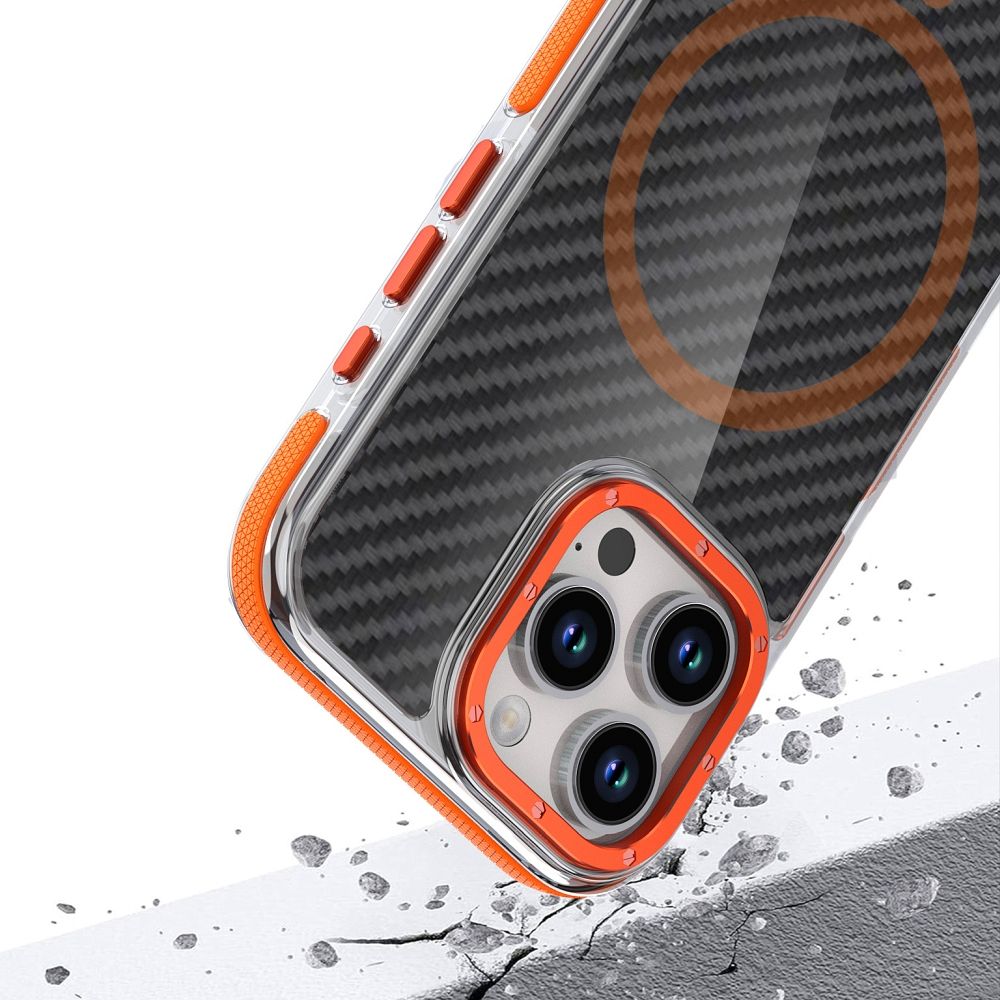 FIBER Case comapitble with MagSafe for XIAOMI Redmi 14C / POCO C75 4G orange