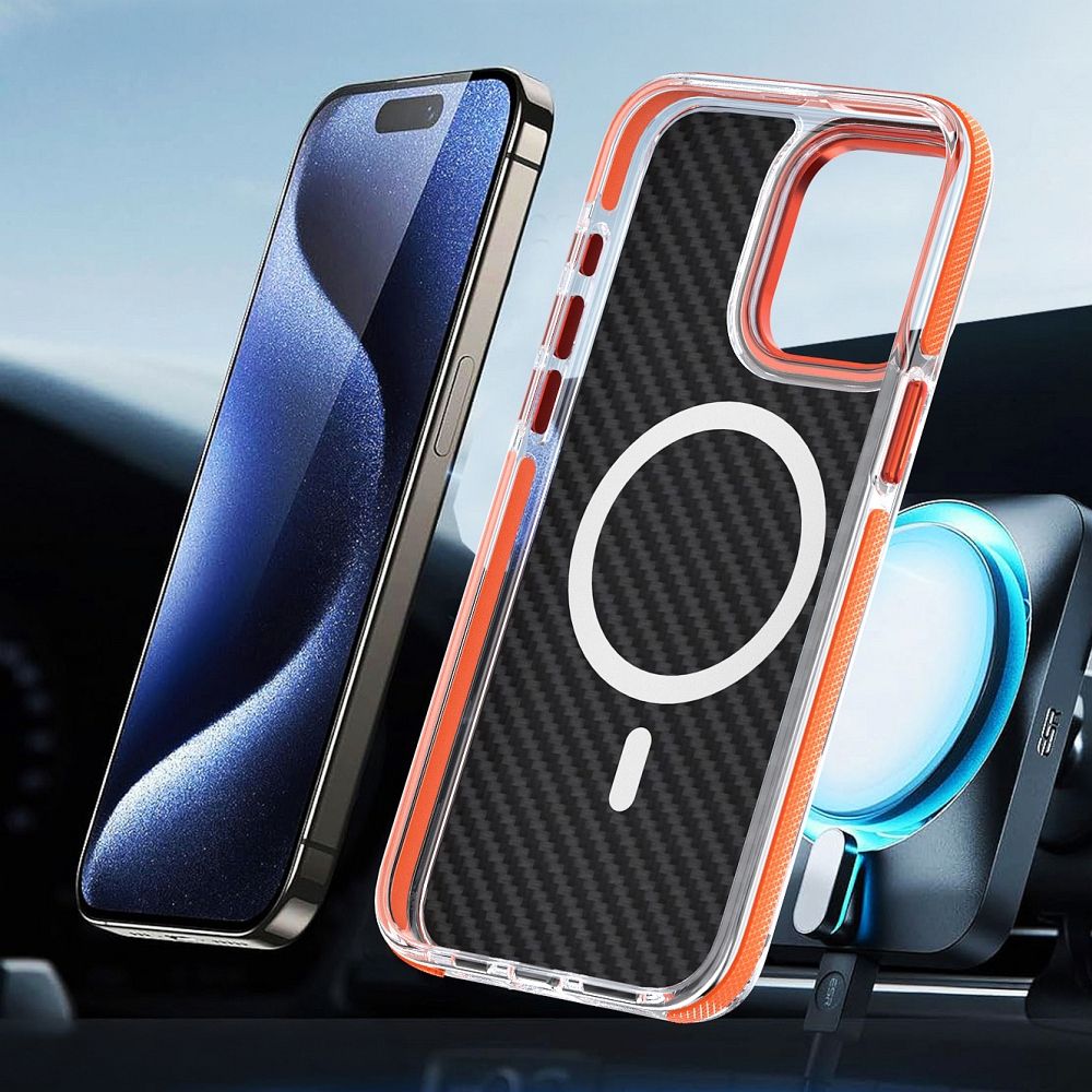 FIBER Case comapitble with MagSafe for SAMSUNG A26 5G orange