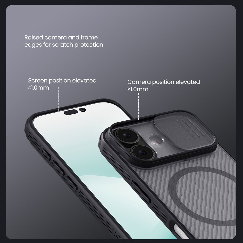 Nillkin CamShield PRO Magnetic Zadní Kryt pro Apple iPhone 17 Transparent Black