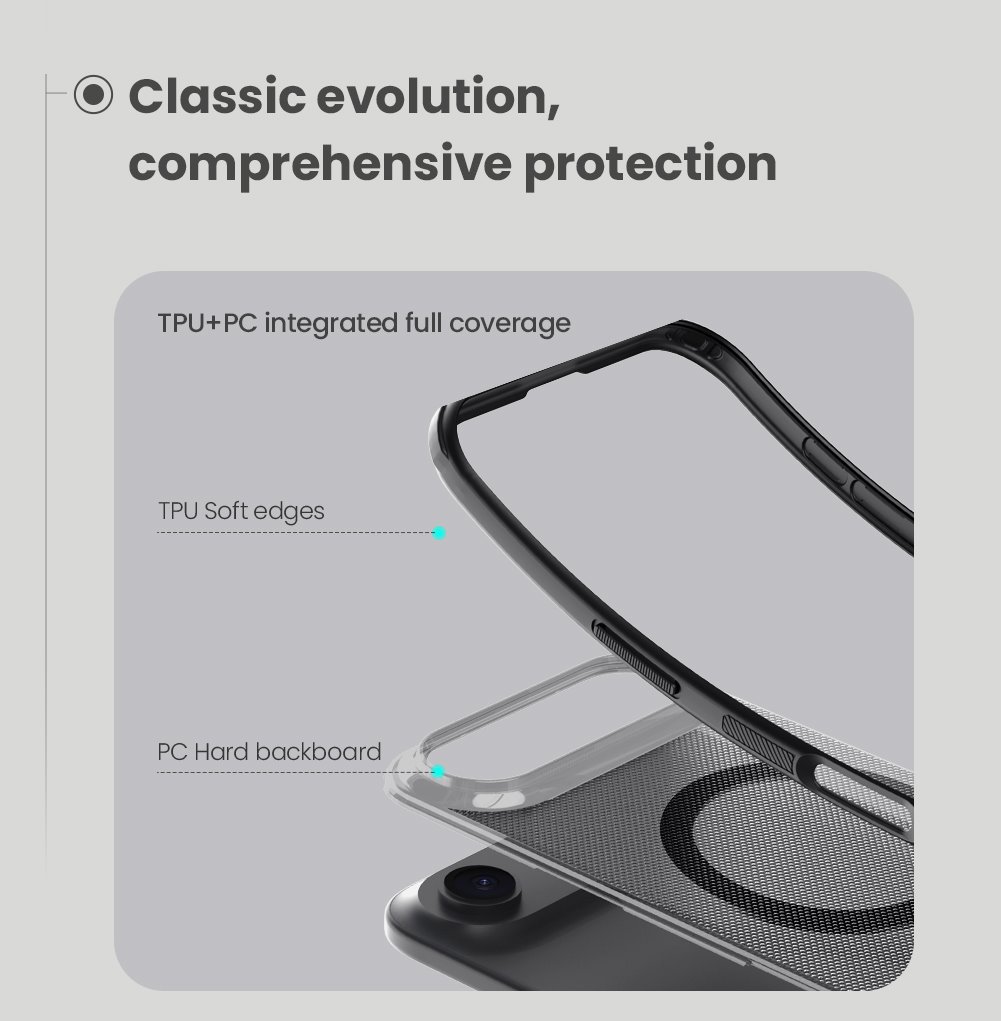 Nillkin Super Frosted PRO Magnetic Zadní Kryt pro Apple iPhone Air Transparent Black