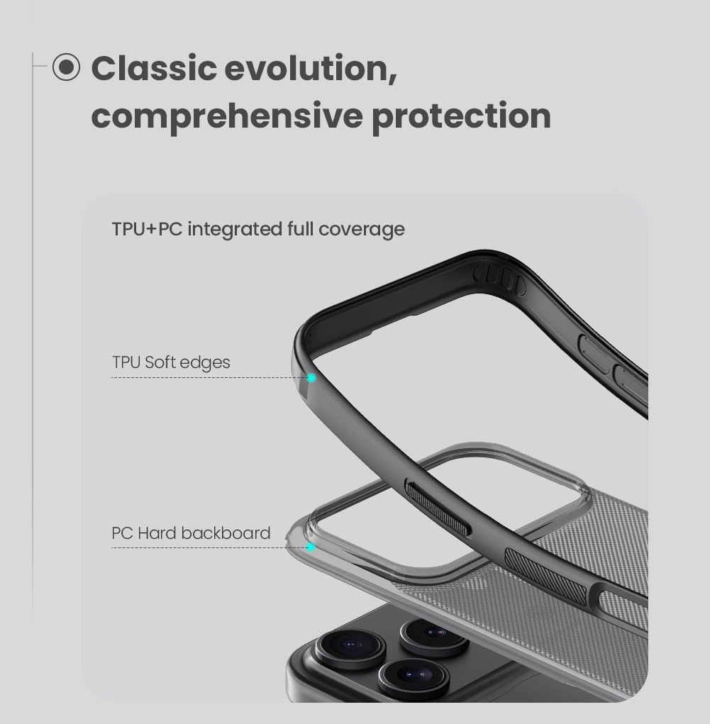 Nillkin Super Frosted PRO Zadní Kryt pro Apple iPhone 17 Pro Transparent Black