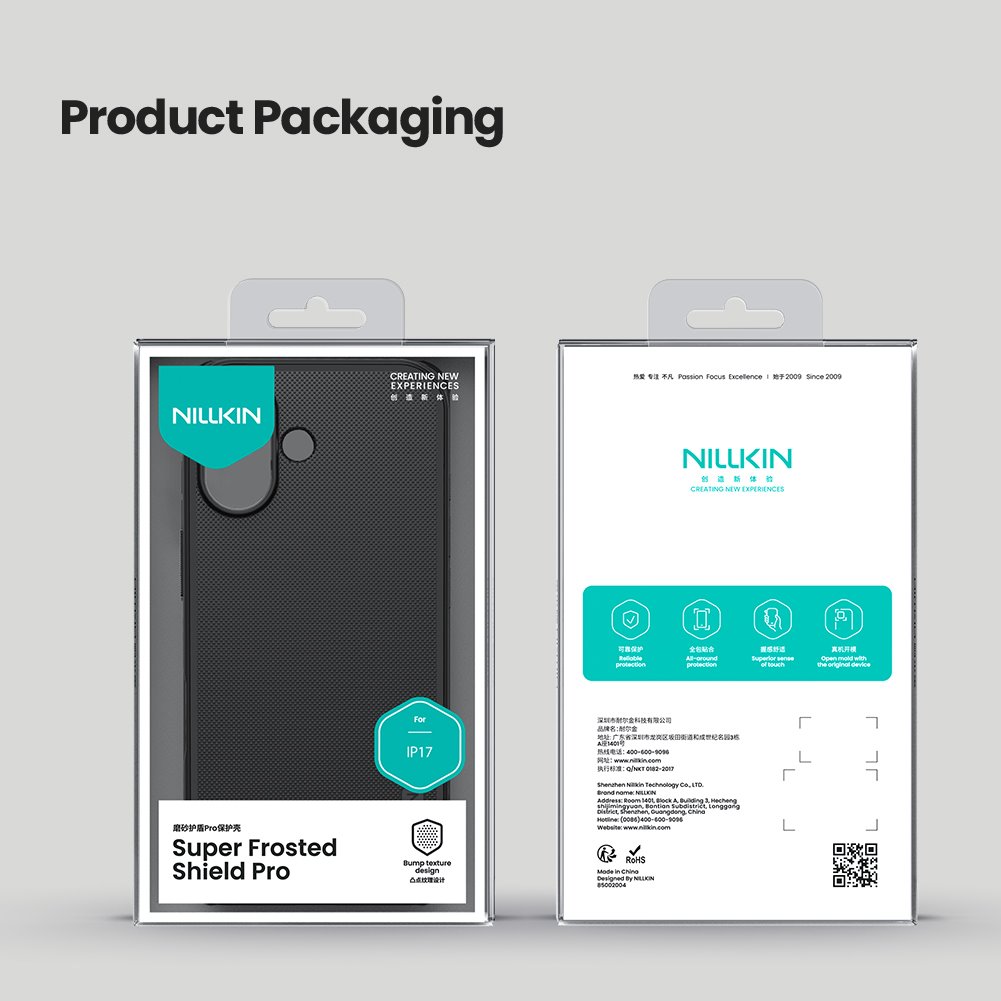 Nillkin Super Frosted PRO Zadní Kryt pro Apple iPhone 17 Transparent Black