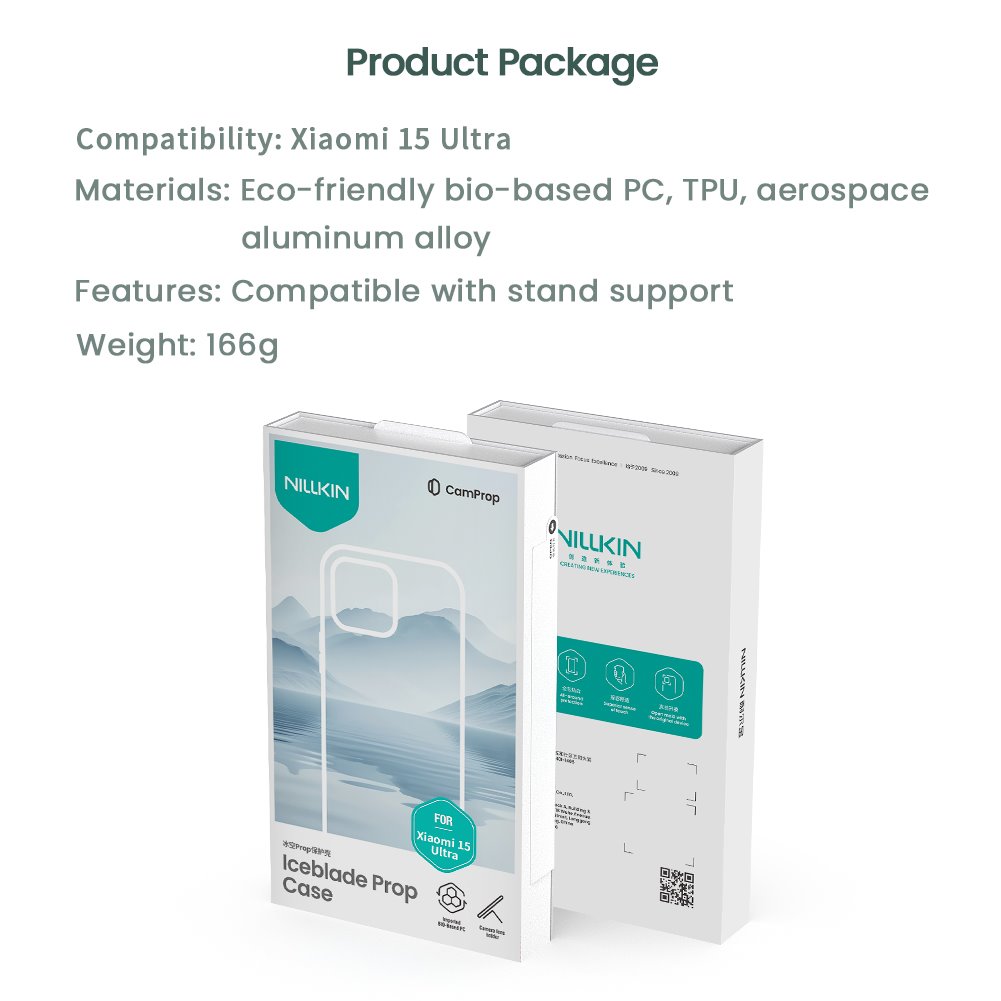 Nillkin Iceblade Prop Magnetic Kryt pro Xiaomi 15 Ultra Dark Night Black