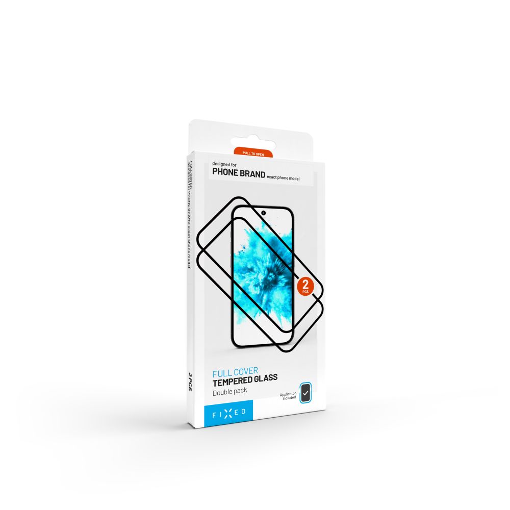 Tvrzené sklo FIXED Full-Cover s aplikátorem pro Samsung Galaxy A17 4G/5G, 2ks, černé