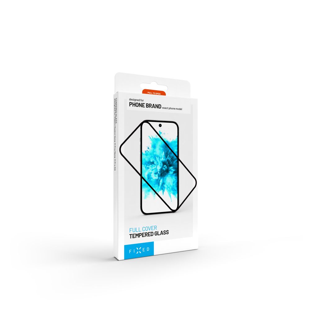 Ochranné tvrzené sklo FIXED Full-Cover pro Realme Note 70T, černé