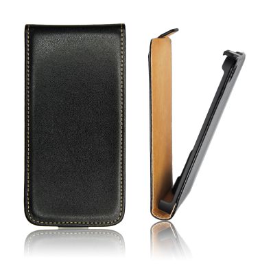 Kožené pouzdro ForCell Slim Flip pro Samsung G386 Galaxy Core LTE, černé 